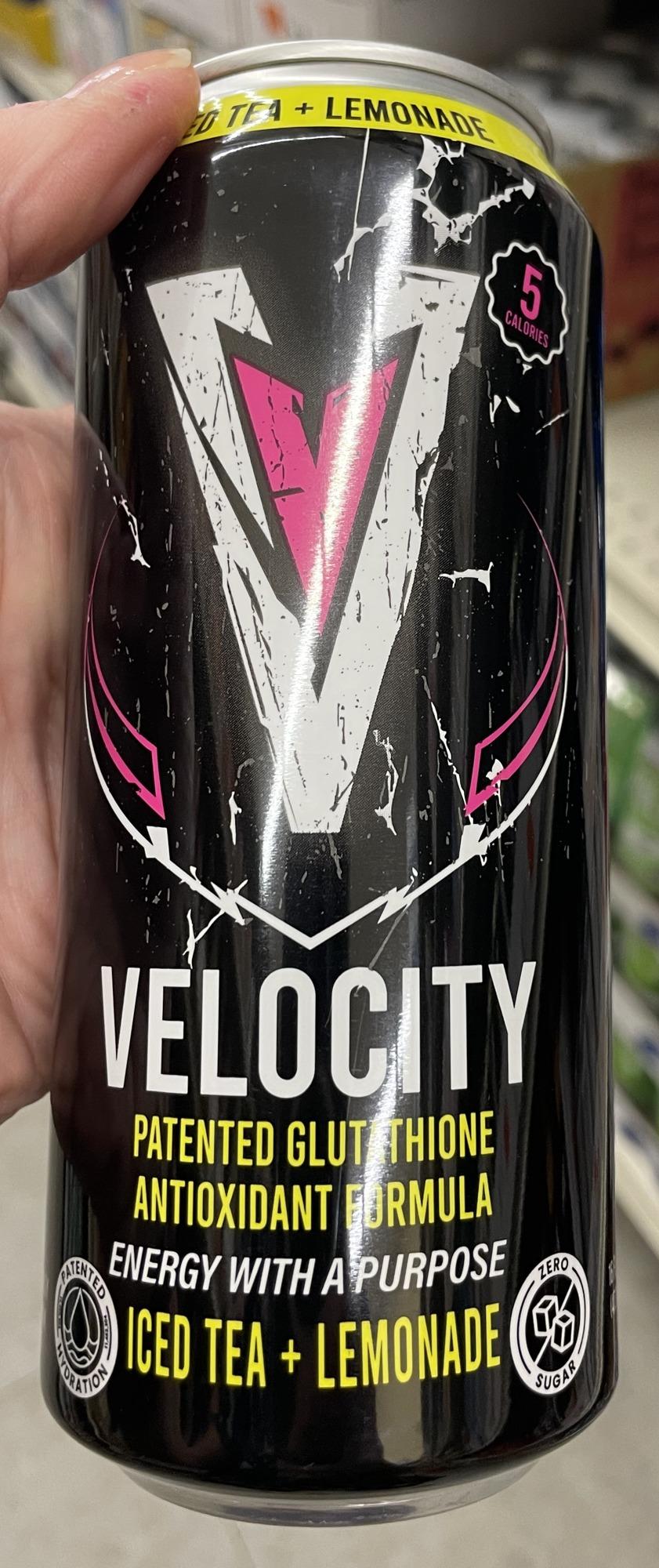 Velocity Iced Tea + Lemonade can, front
