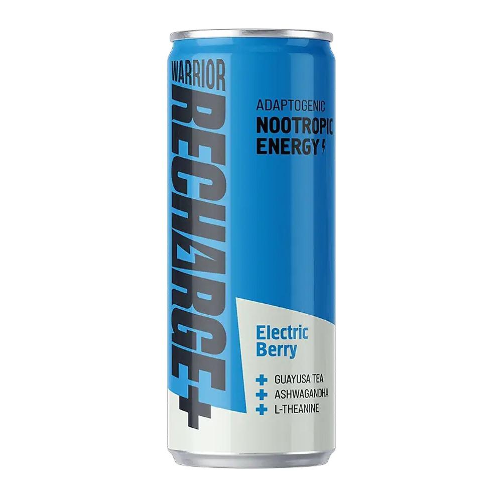 Warrior Recharge+ Electric Berry can, front