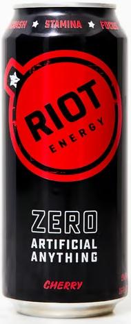 RIOT Energy Cherry can, front