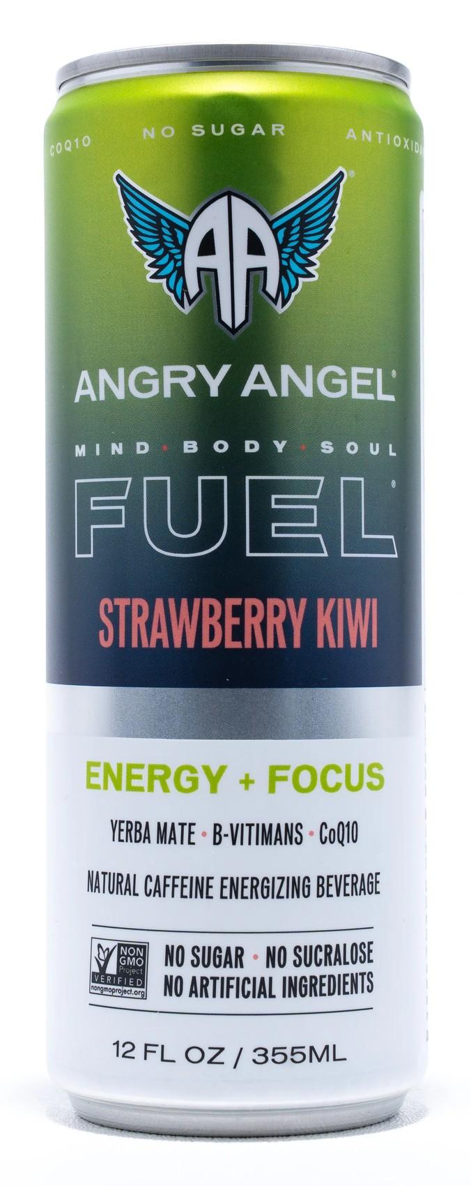Angry Angel Fuel Strawberry Kiwi can, front