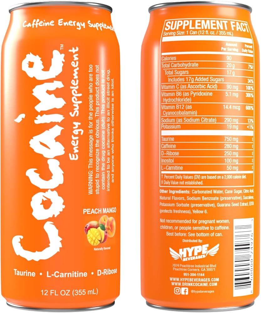 Cocaine Energy Peach Mango